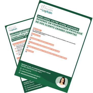 Visuel – Améliorez votre score Ecovadis et devenez un fournisseur privilégié de vos clients grands comptes Visuel - Améliorez votre score Ecovadis et devenez un fournisseur privilégié de vos clients grands comptes