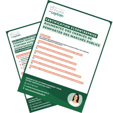 Visuel – Certification EcoEntreprise augmentez vos chances de remporter des marchés publics – découvrez comment dans notre guide Visuel - Certification EcoEntreprise augmentez vos chances de remporter des marchés publics – découvrez comment dans notre guide